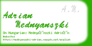 adrian mednyanszki business card